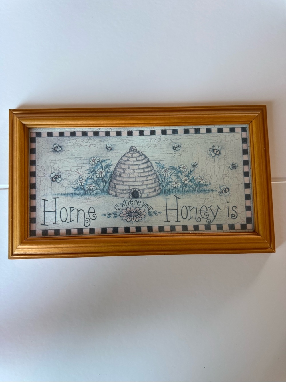 Vintage "Home is Where Your Honey Is" Wall Art